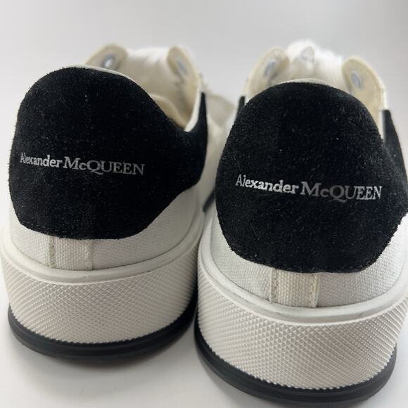 Alexander McQueen Deck Plimsoll Low Sneakers Mens EU 44 US 11 Canvas White Black main image 16